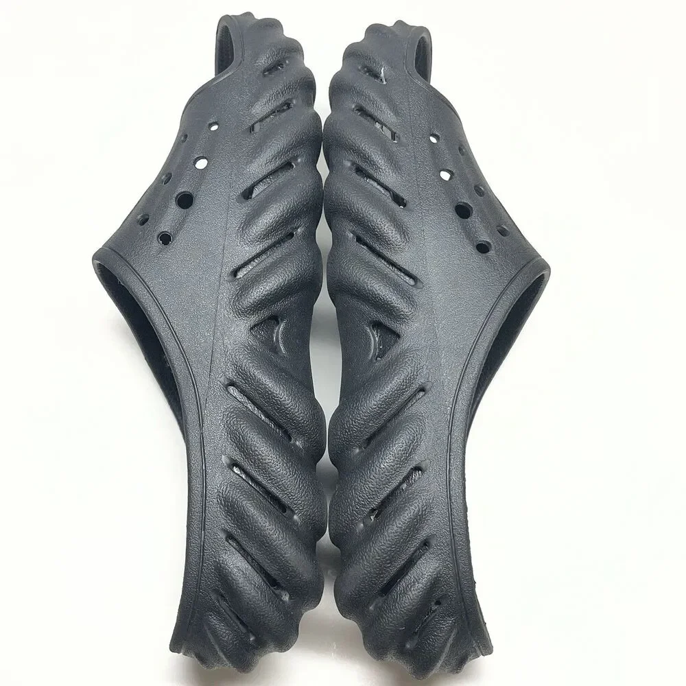 Crocs Echo Slide Sandals Mens Size 13 Black Slip-On Comfort Chunky